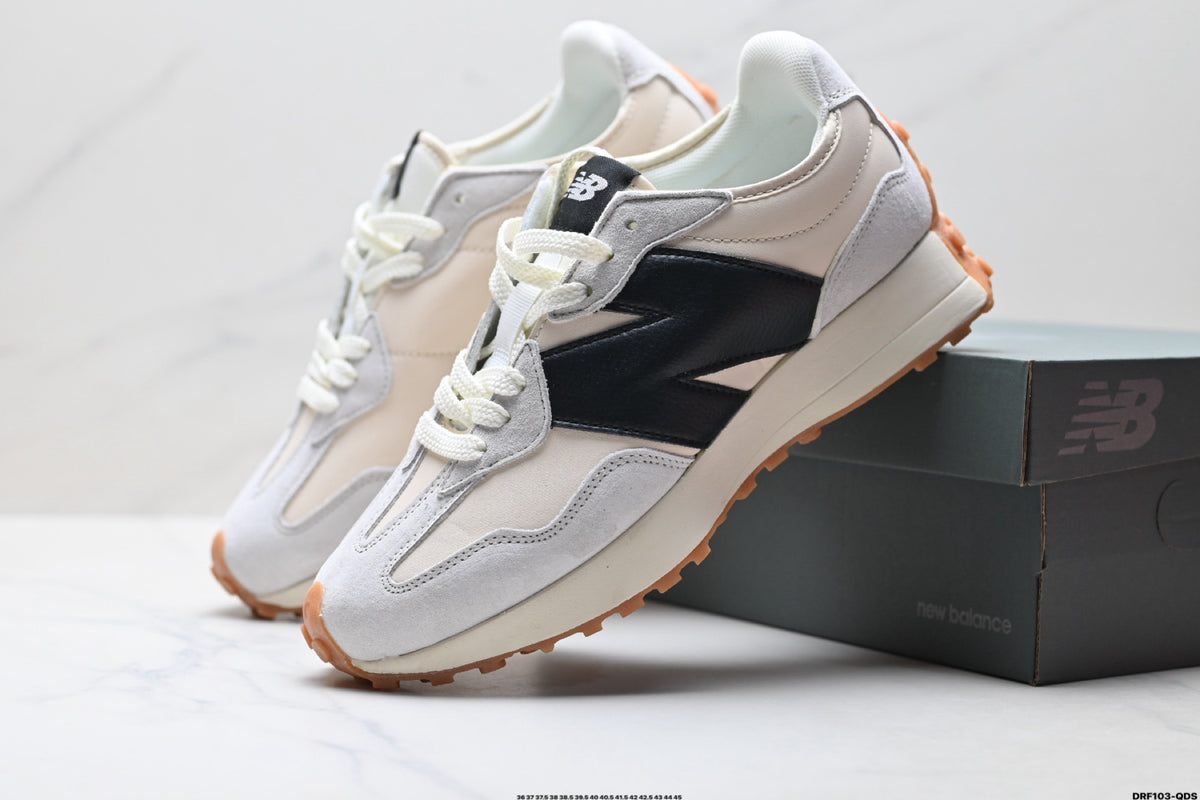 New Balance 327 White & Black Sneakers