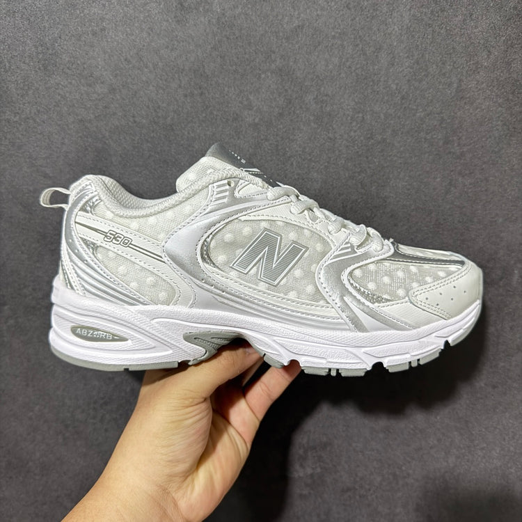 New Balance 530 White & Silver Sneakers