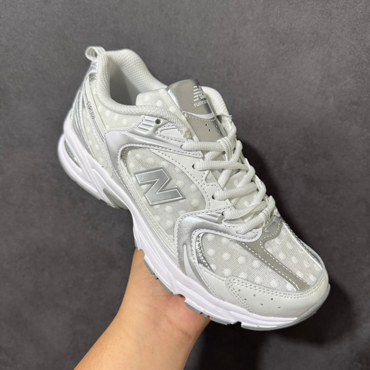 New Balance 530 White & Silver Sneakers