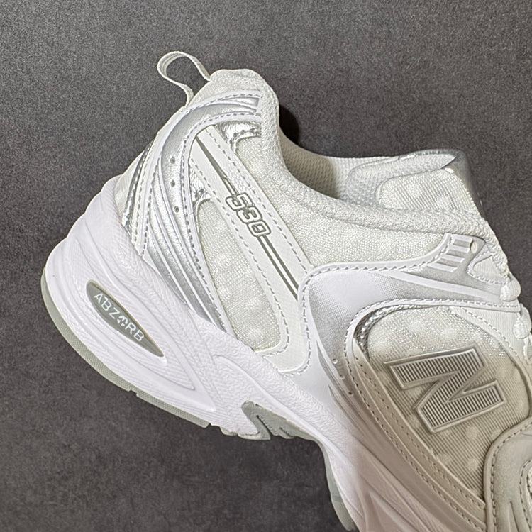 New Balance 530 White & Silver Sneakers