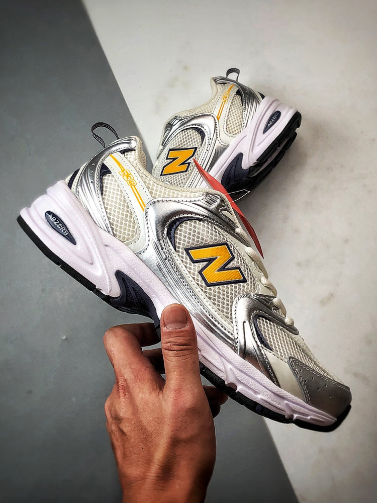 New Balance 530 White & Yellow Sneakers