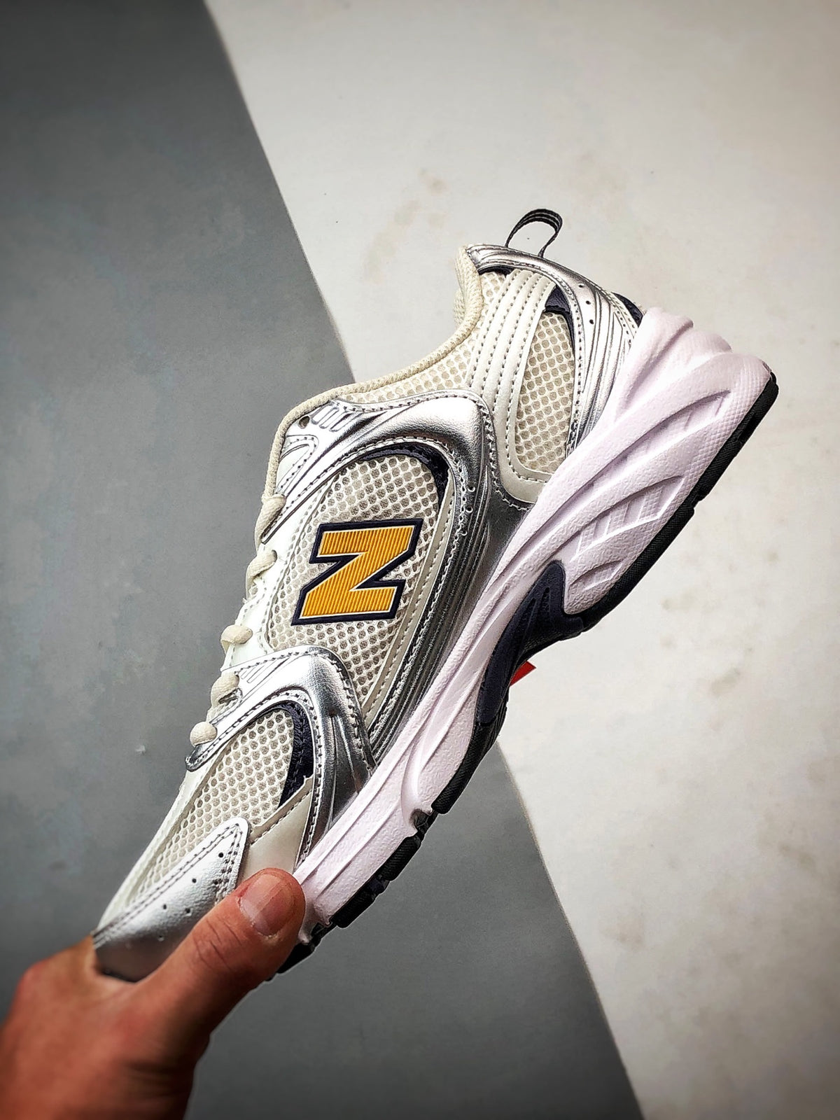 New Balance 530 White & Yellow Sneakers