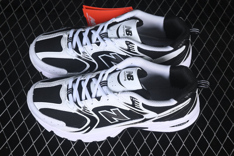 New Balance 530 Black & White Sneakers