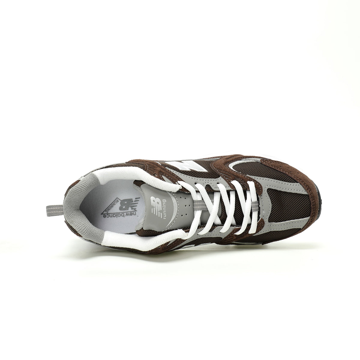 New Balance Brown & White Sneakers