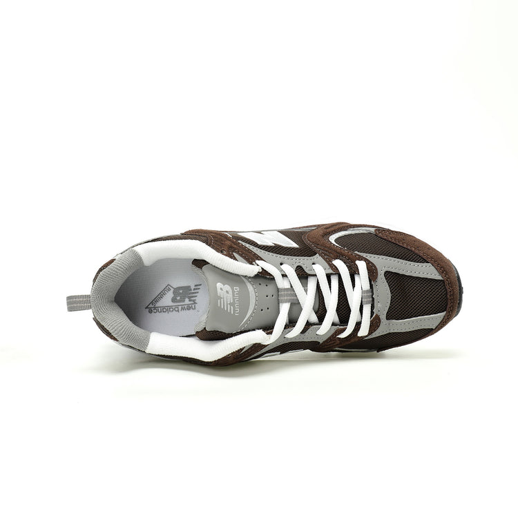 New Balance Brown & White Sneakers