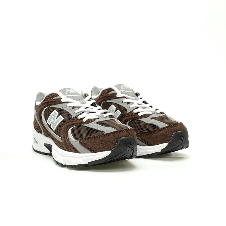 New Balance Brown & White Sneakers