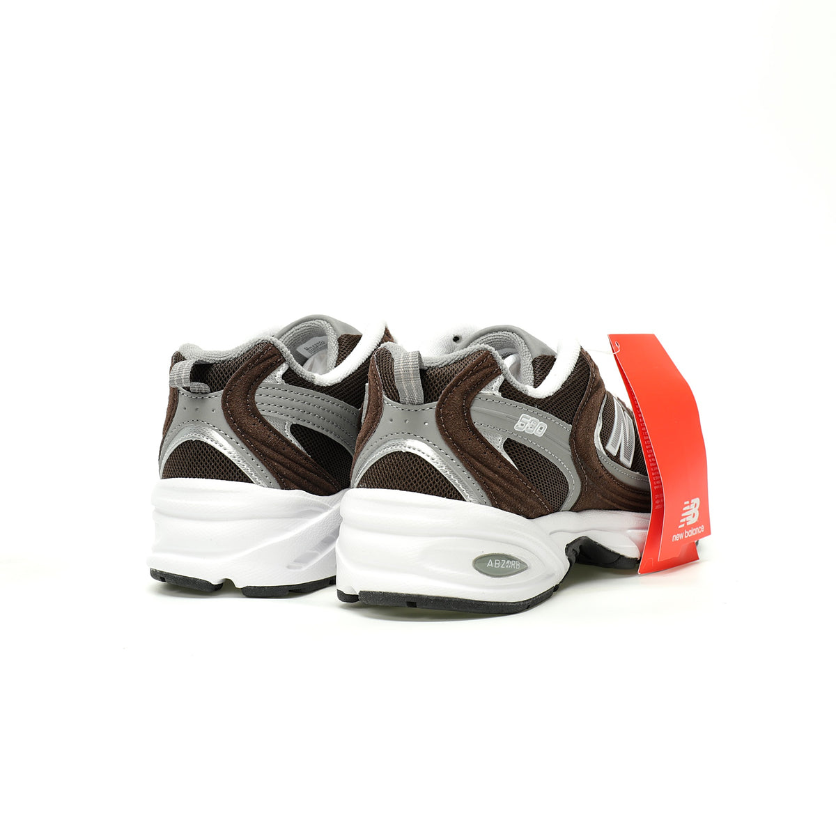 New Balance Brown & White Sneakers
