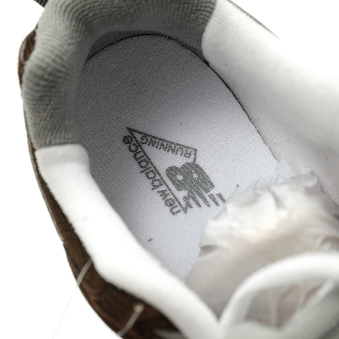 New Balance Brown & White Sneakers