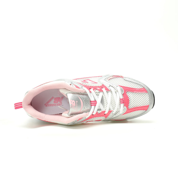 New Balance 530 White & Rose Pink Sneakers