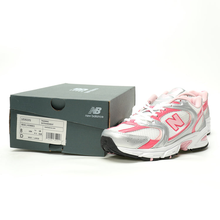 New Balance 530 White & Rose Pink Sneakers