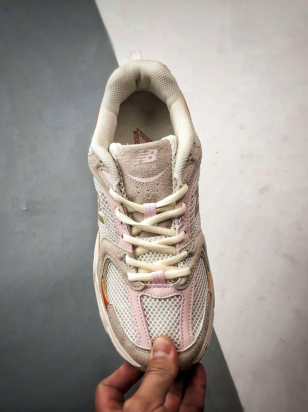 New Balance 530 Cream, Red & Green Sneakers