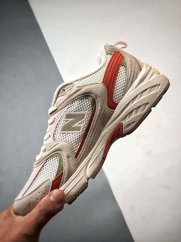 New Balance 530 Cream, Red & Green Sneakers