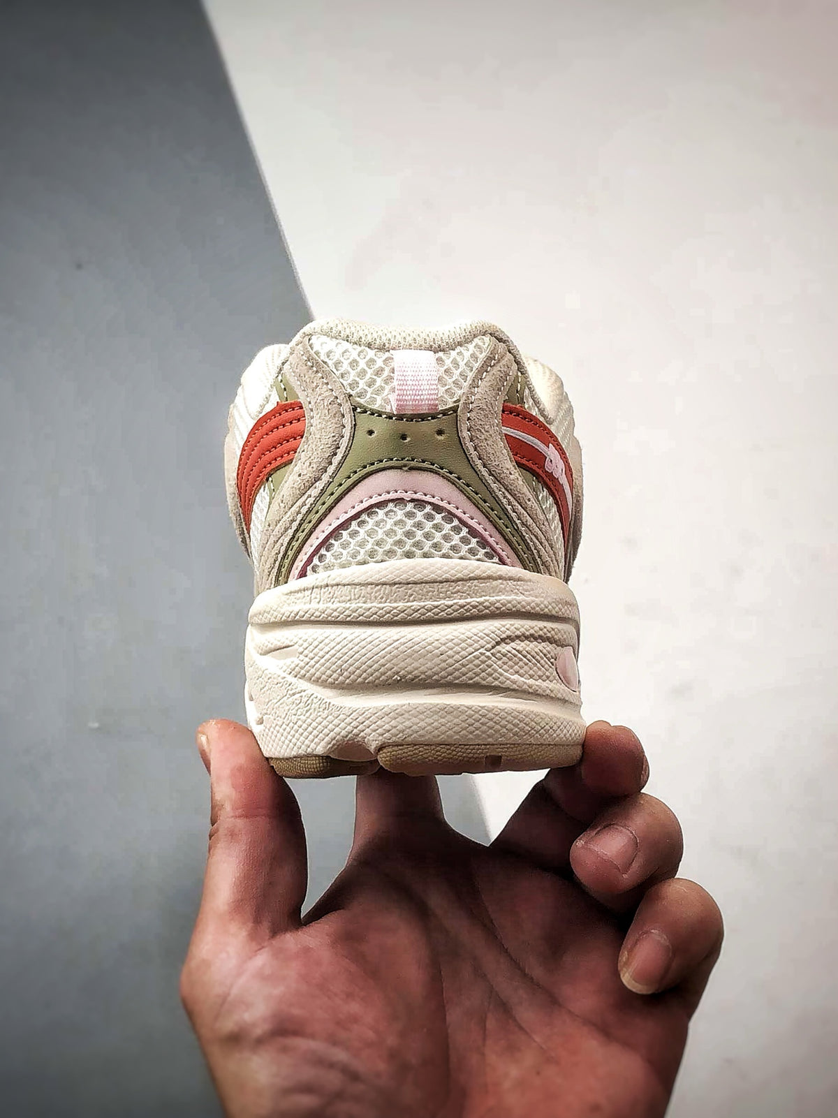 New Balance 530 Cream, Red & Green Sneakers
