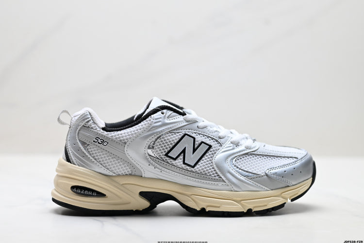 New Balance 530 Silver & Cream Sneakers