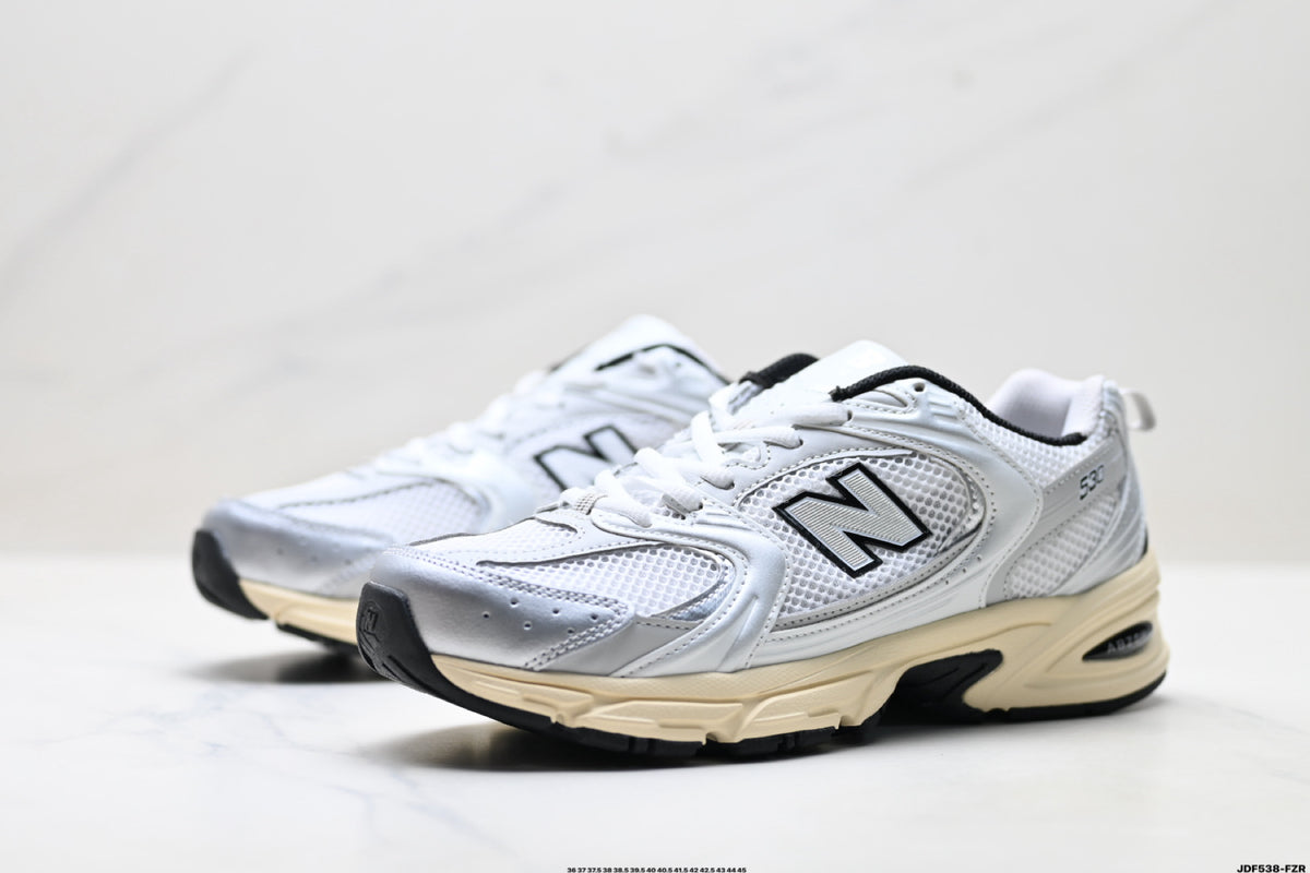 New Balance 530 Silver & Cream Sneakers