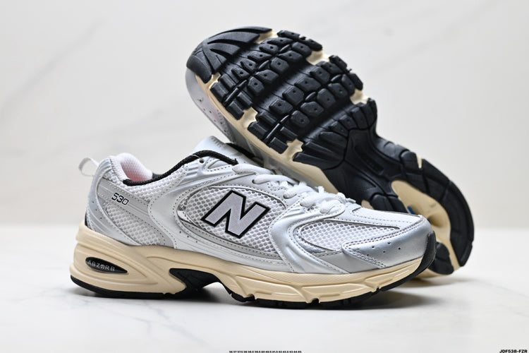 New Balance 530 Silver & Cream Sneakers
