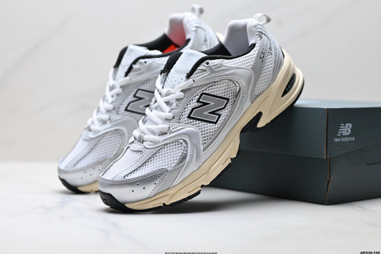 New Balance 530 Silver & Cream Sneakers