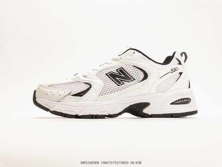 New Balance 530 White & Black Sneakers