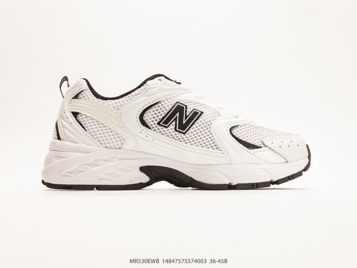 New Balance 530 White & Black Sneakers