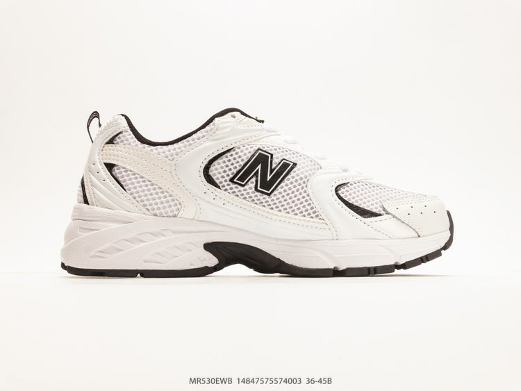 New Balance 530 White & Black Sneakers