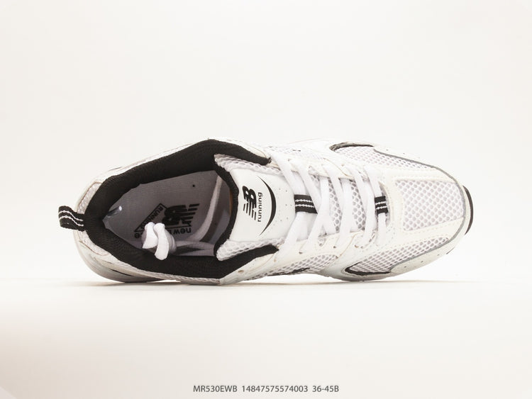 New Balance 530 White & Black Sneakers