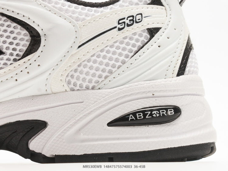 New Balance 530 White & Black Sneakers