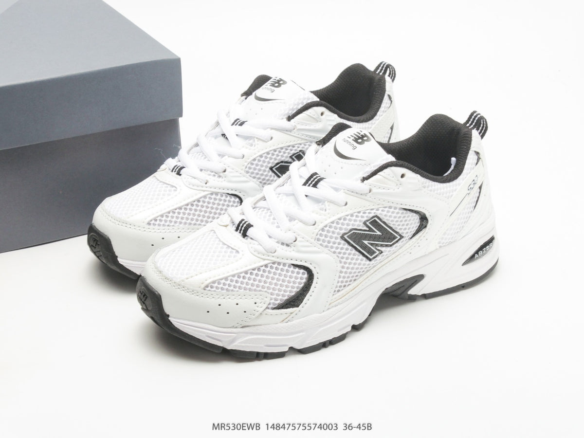 New Balance 530 White & Black Sneakers