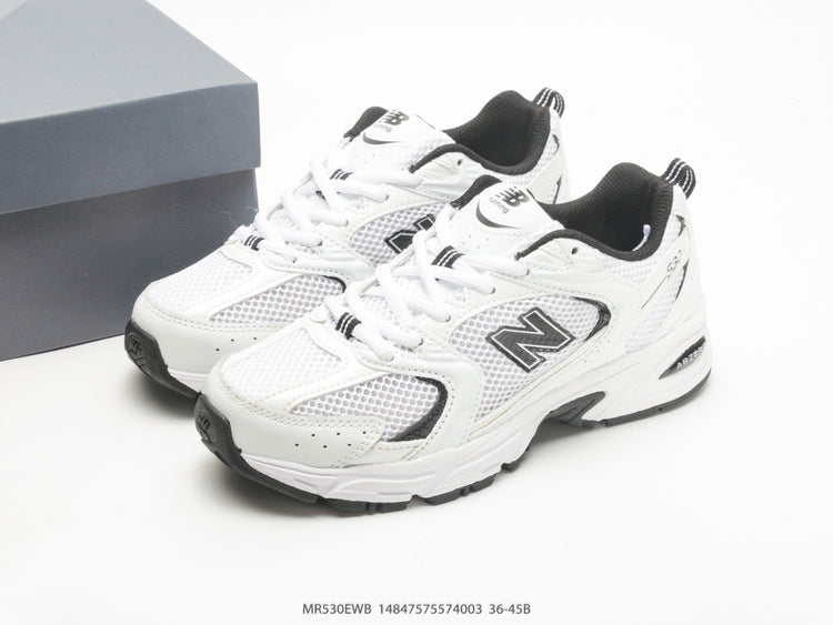 New Balance 530 White & Black Sneakers