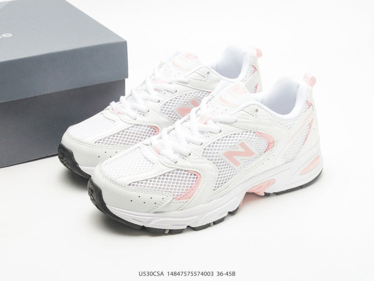 New Balance 530 Cream & Blush Sneakers
