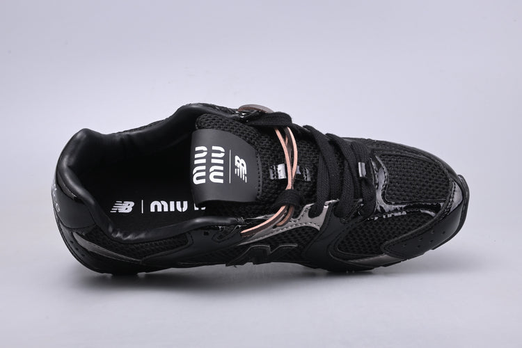 Miu Miu x New Balance 530 SL Black & Silver Retro Low-Top Lifestyle Sneakers