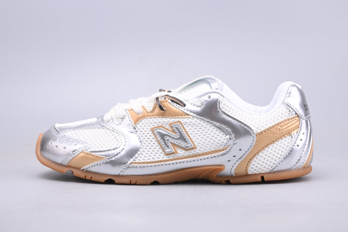Miu Miu x New Balance 530 SL White & Silver Retro Low-Top Lifestyle Sneakers