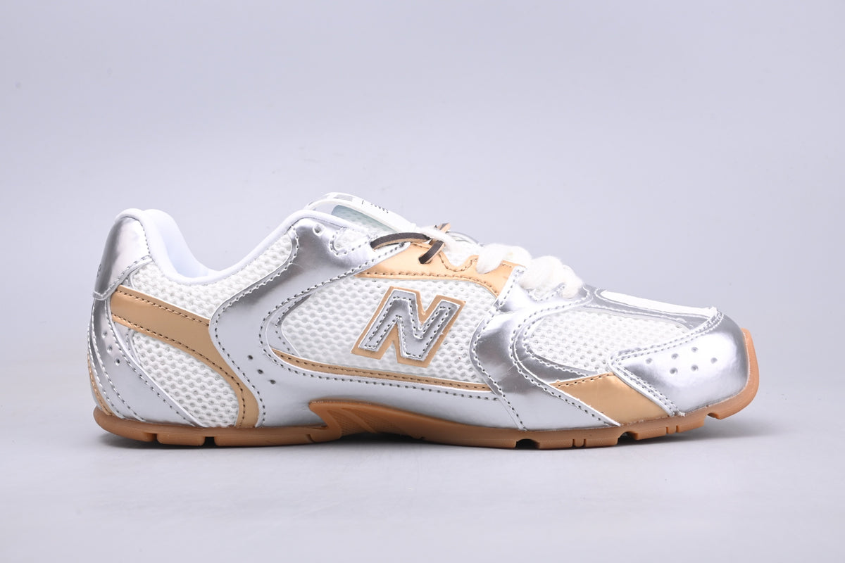 Miu Miu x New Balance 530 SL White & Silver Retro Low-Top Lifestyle Sneakers