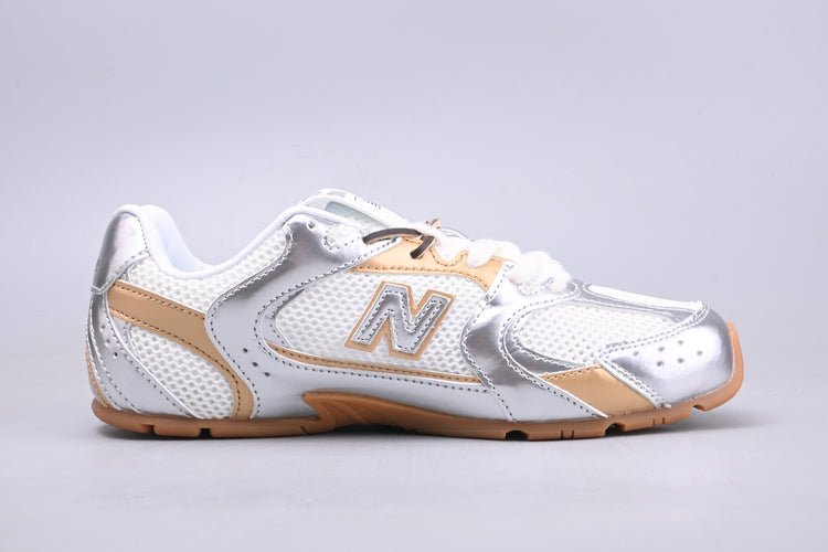 Miu Miu x New Balance 530 SL White & Silver Retro Low-Top Lifestyle Sneakers