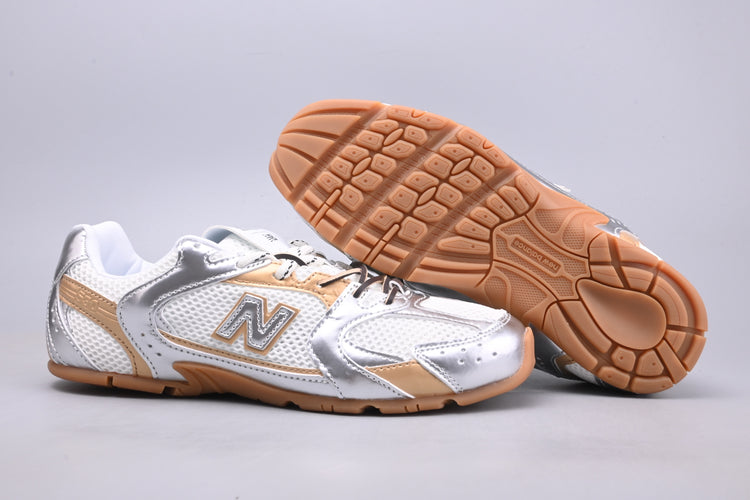 Miu Miu x New Balance 530 SL White & Silver Retro Low-Top Lifestyle Sneakers