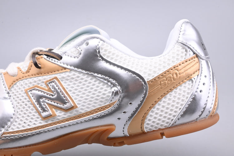 Miu Miu x New Balance 530 SL White & Silver Retro Low-Top Lifestyle Sneakers