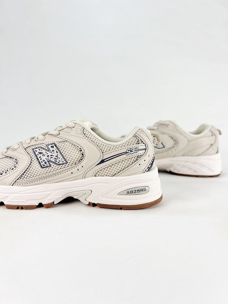 New Balance 530 Cream & Grey Retro Low-Top Lifestyle Sneakers