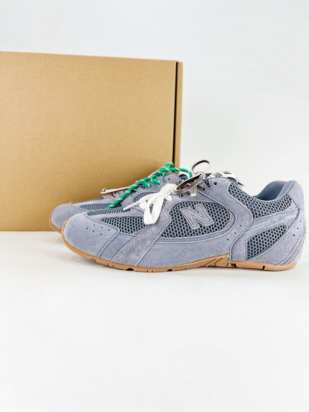 Miu Miu x New Balance 530 SL Silver & Grey Retro Low-Top Lifestyle Sneakers