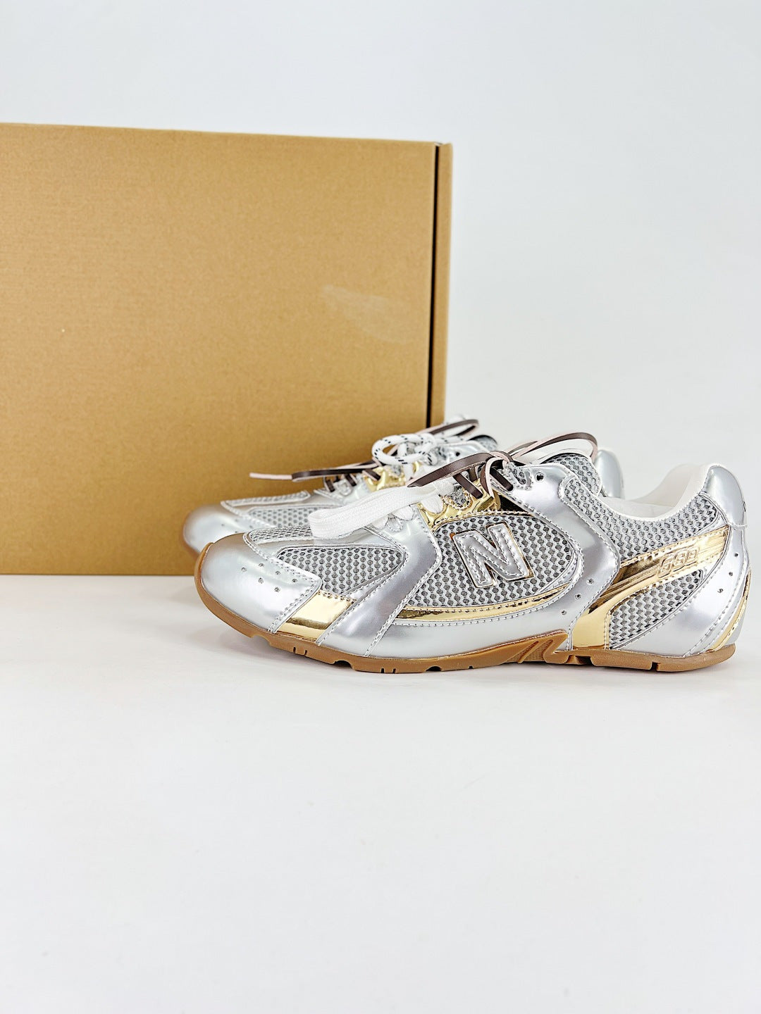 Miu Miu x New Balance 530 SL Metallic Silver Retro Low-Top Lifestyle Sneakers