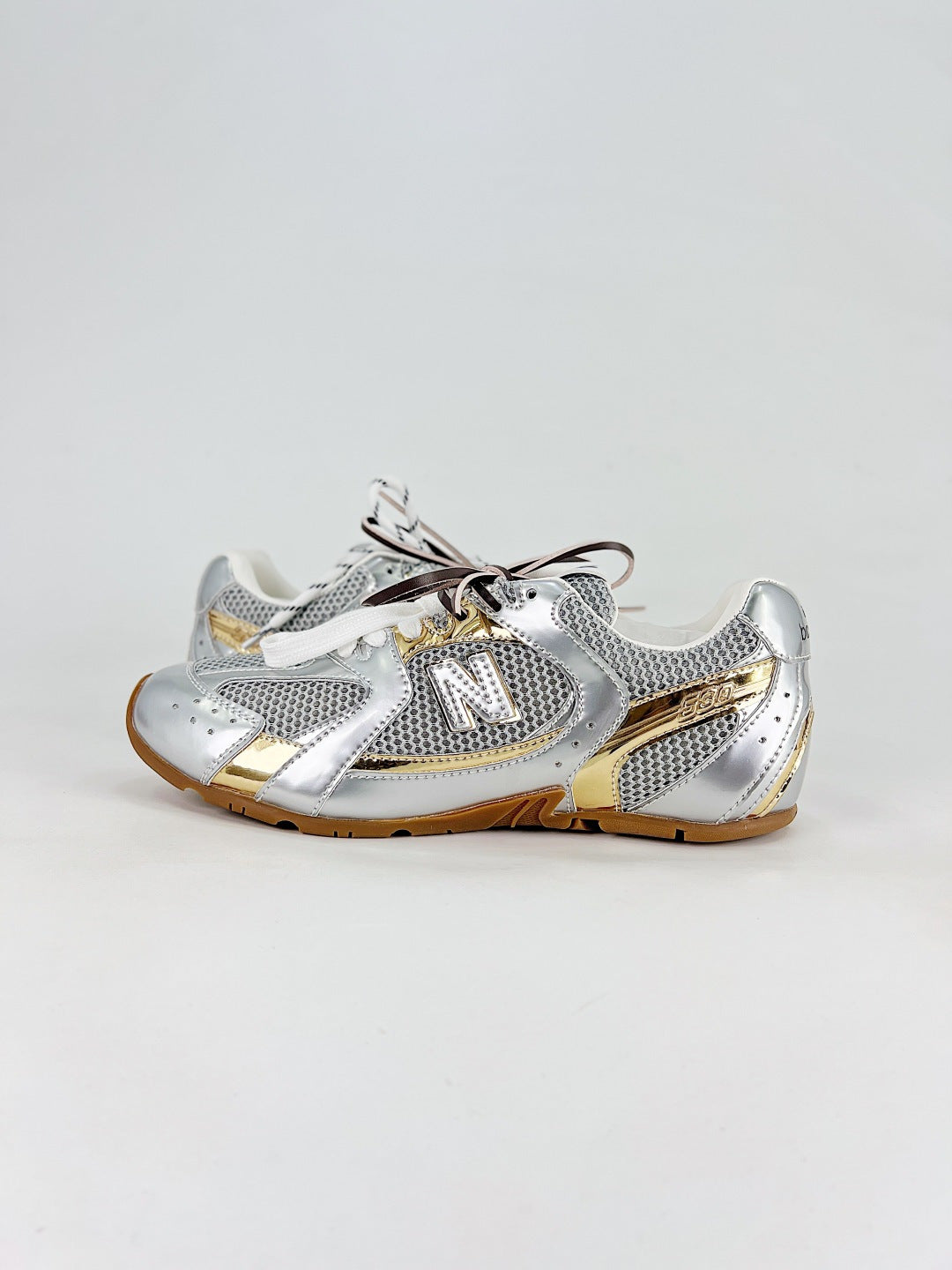 Miu Miu x New Balance 530 SL Metallic Silver Retro Low-Top Lifestyle Sneakers
