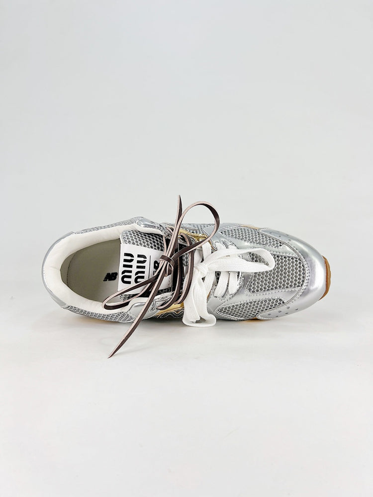 Miu Miu x New Balance 530 SL Metallic Silver Retro Low-Top Lifestyle Sneakers
