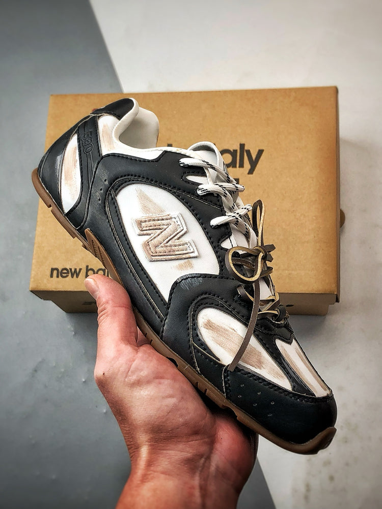 Miu Miu x New Balance 530 SL Black & Cream Retro Low-Top Lifestyle Sneakers