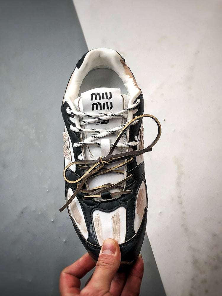 Miu Miu x New Balance 530 SL Black & Cream Retro Low-Top Lifestyle Sneakers