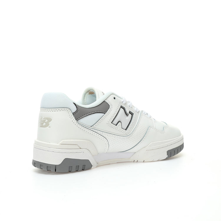 New Balance 550 White & Grey Retro Basketball-Inspired Lifestyle Sneakers
