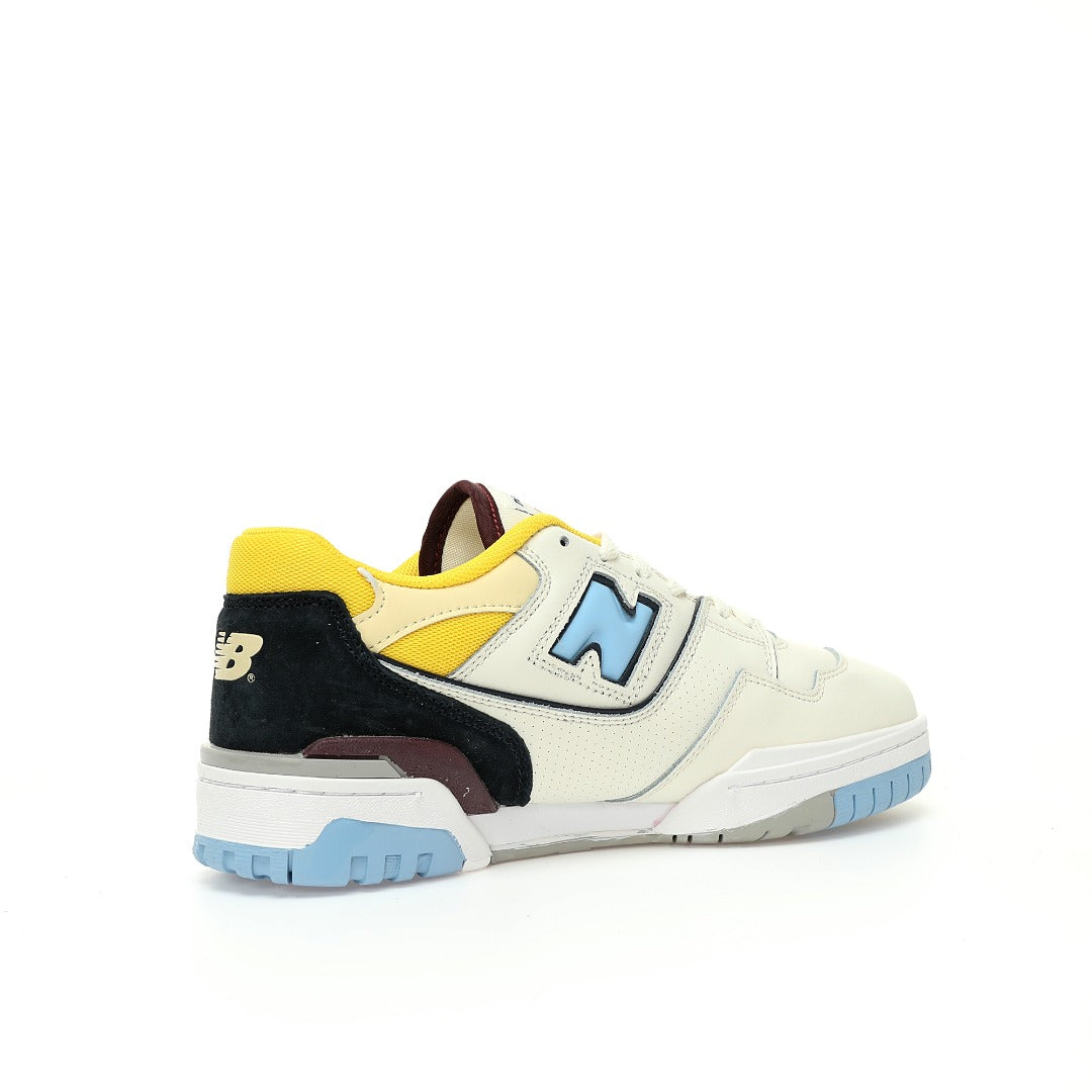 New Balance 550 White, Blue & Yellow Retro Low-Top Lifestyle Sneakers