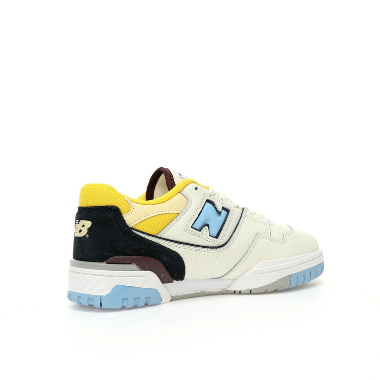 New Balance 550 White, Blue & Yellow Retro Low-Top Lifestyle Sneakers