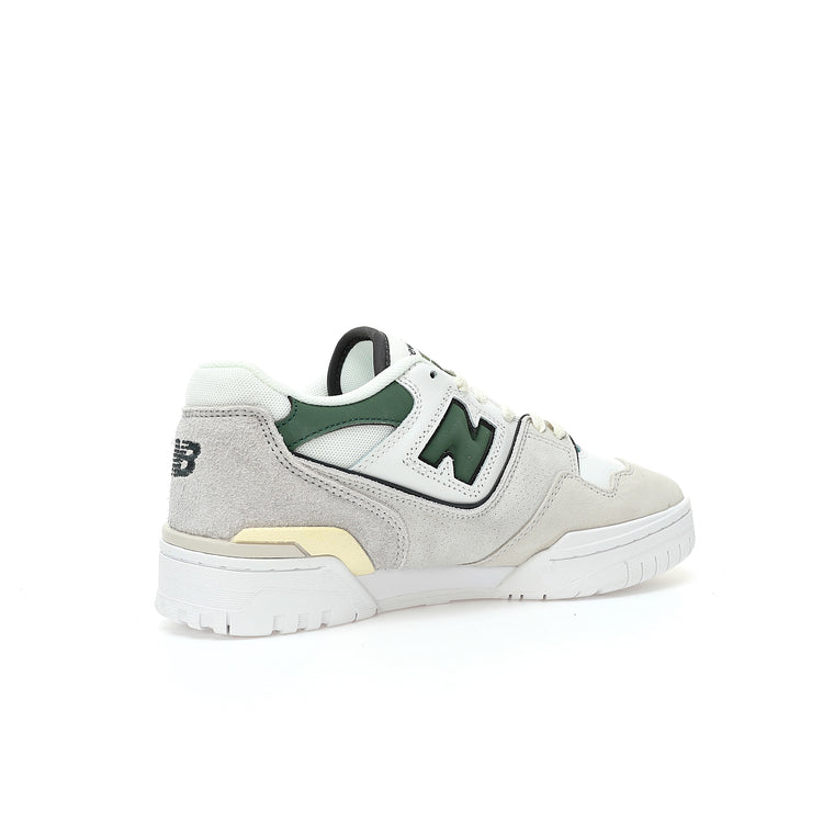 New Balance 550 White & Dark Green Retro Low-Top Lifestyle Sneakers