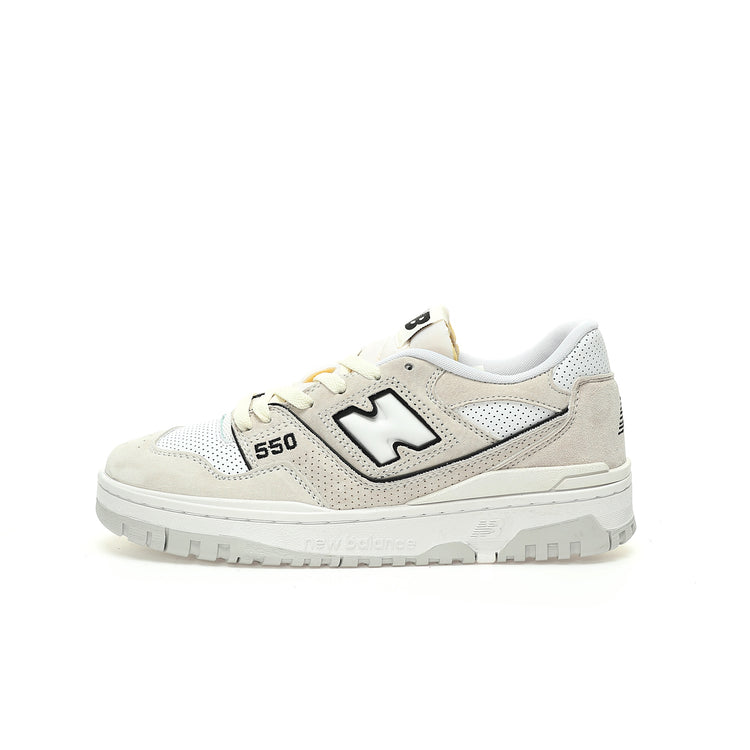 New Balance 550 Cream & White Retro Low-Top Lifestyle Sneakers