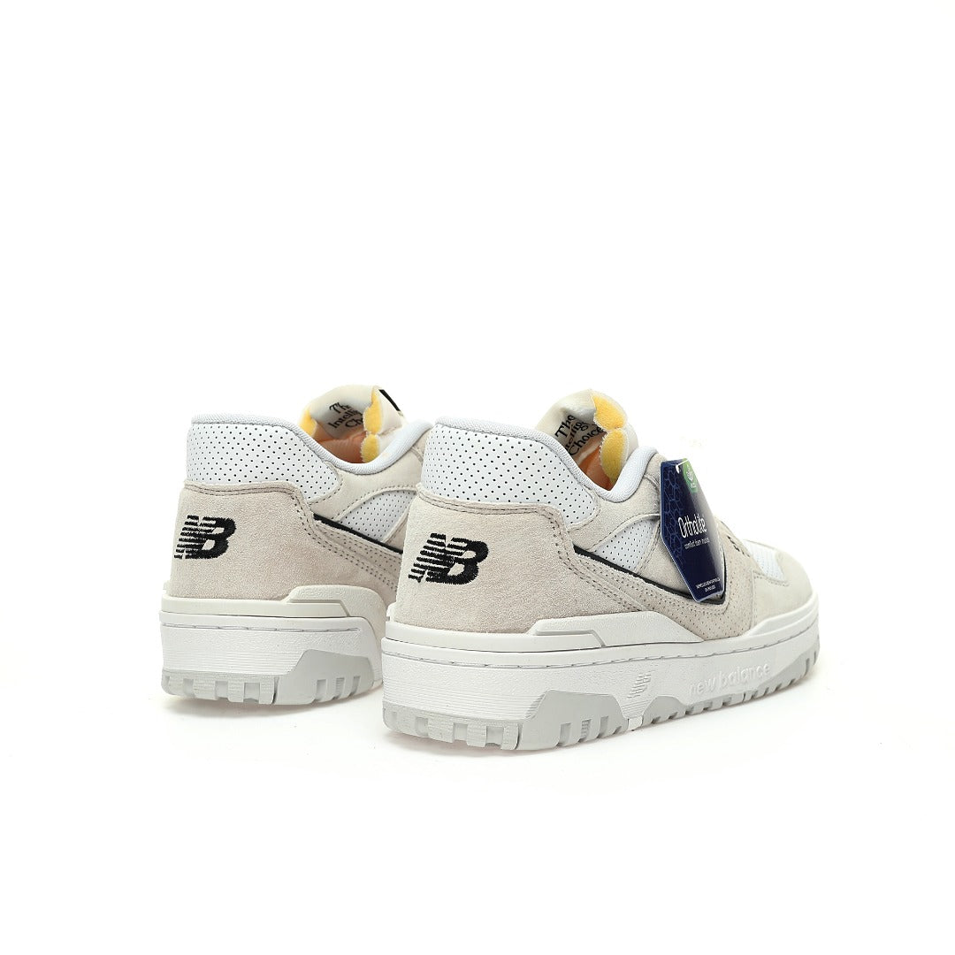 New Balance 550 Cream & White Retro Low-Top Lifestyle Sneakers