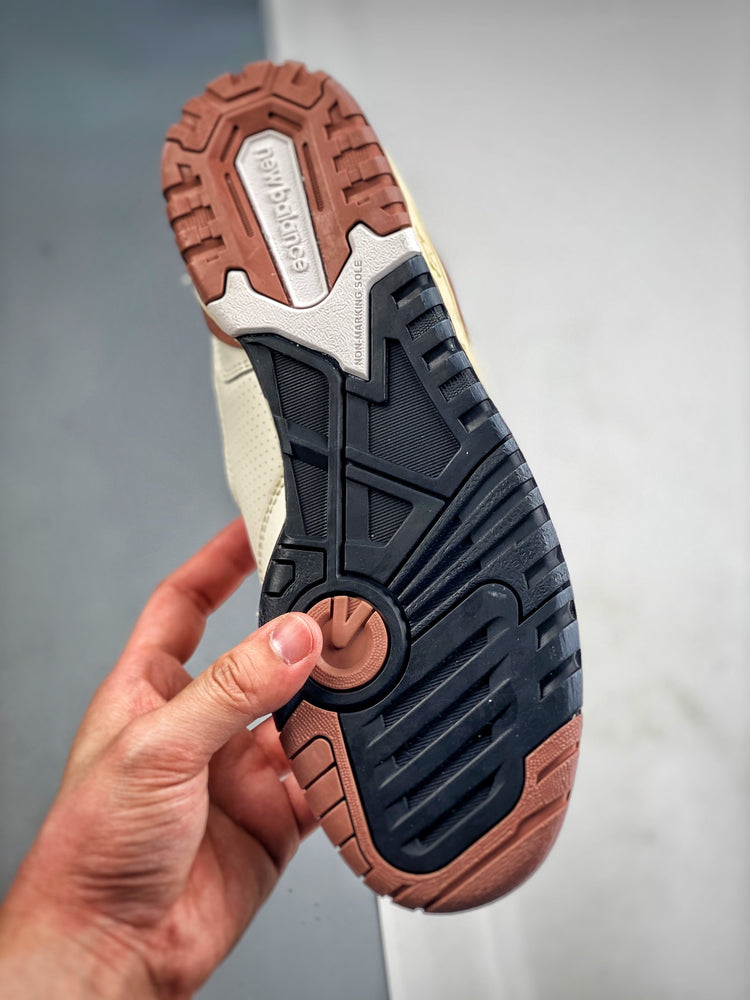 New Balance 550 in Cream & Burgundy – Retro Low-Top Court-Inspired Casual Sneakers
