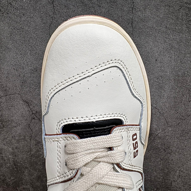 New Balance 550 in Cream & Burgundy – Retro Low-Top Court-Inspired Casual Sneakers